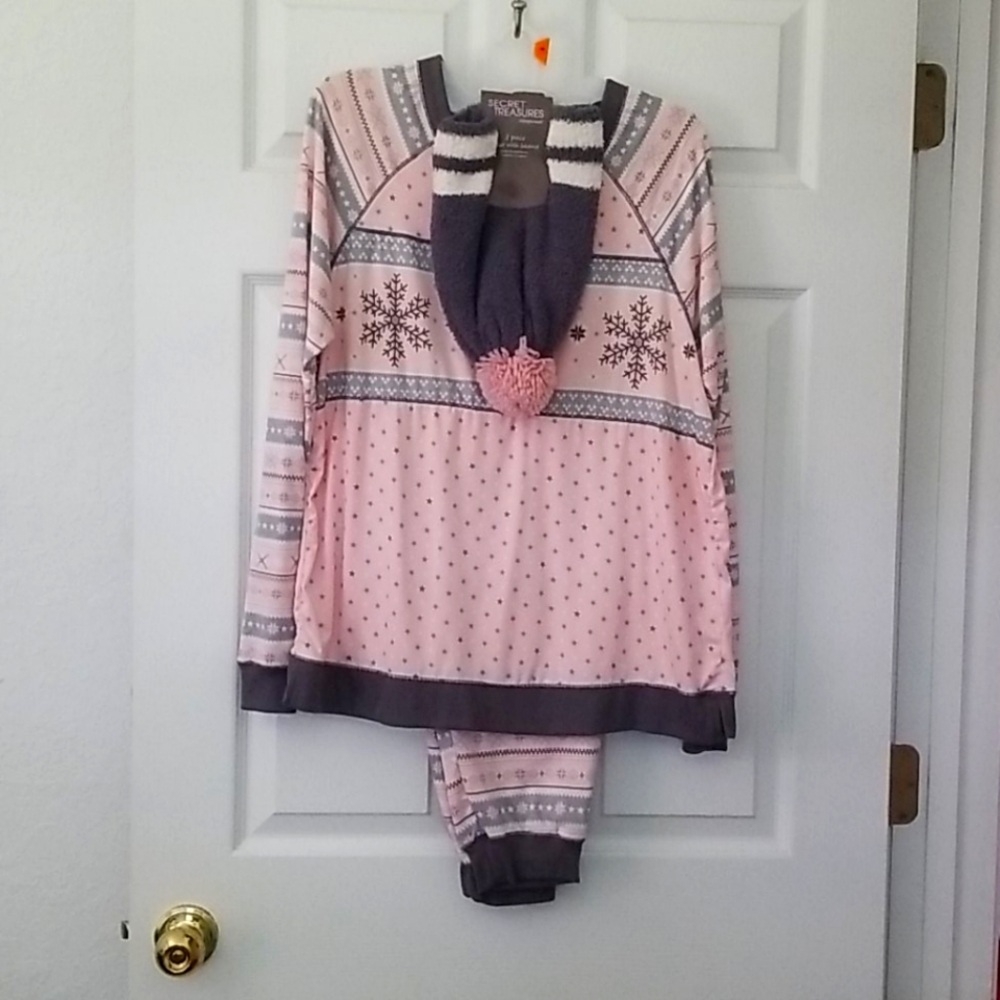 Three piece PJ set with beanie